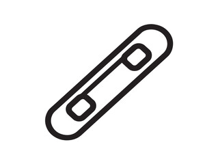 Elegant Line Art of Skateboard in 2D Vector Style