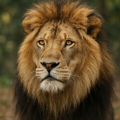 Lion Close-Up in Natural Habitat