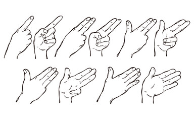 いろいろなハンドサイン