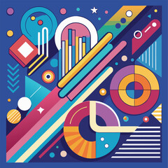 Abstract line shapes concept design background. Abstract Colorful Background. Abstract shapes background. Abstract colored background. Vector illustration stock illustration