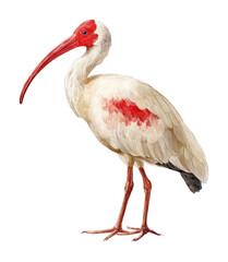 Obraz premium PNG Ibis bird illustration animal white.