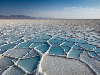 Crystalline Salt Flats Close-up