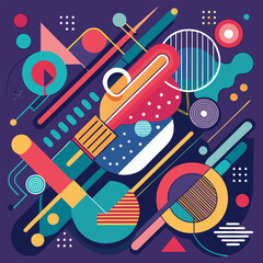 Abstract line shapes concept design background. Abstract Colorful Background. Abstract shapes background. Abstract colored background. Vector illustration stock illustration