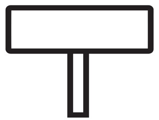 Fototapeta premium Clean Street Sign Vector Outline Icon Design