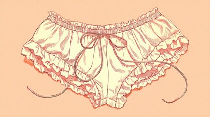 Pastel pink silky shorts