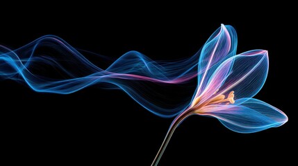 Abstract flower, ethereal design