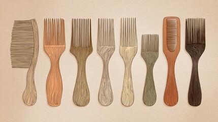 Vintage-style hairbrushes