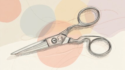 Artistic scissors illustration