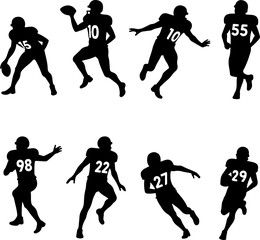 Fototapeta premium American Football Player Helmet vector bundle
