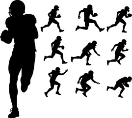 American Football Player Helmet  vector bundle