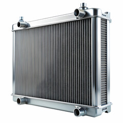 car radiator closeup 3d rendering isolated