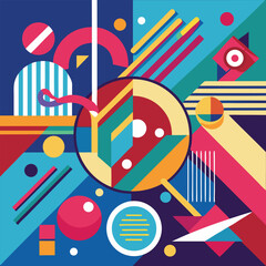 Abstract line shapes concept design background. Abstract Colorful Background. Abstract shapes background. Abstract colored background. Vector illustration stock illustration