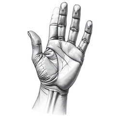 Sketching hand isolated, Transparent artist gesture, Creative figure study, Anatomical drawing prop, Pose reference object, Pencil movement model