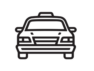 Minimalist Taxi Cab Icon in Clean Vector Format