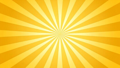 Radiating yellow sunburst background