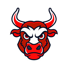 Danger bull head mascot 