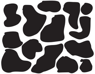 Organic shape round form set Liquid organic blob curve background abstract shape frame Doodle abstract liquid blob oval pattern background 