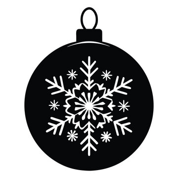 christmas ball with snowflakes