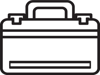 Elegant Line Art Toolbox Icon in Modern Style  