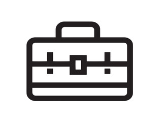 Modern Open Toolbox Icon with Clean Line Style  