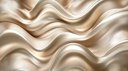 Obraz premium Abstract wavy folds of a light beige fabric