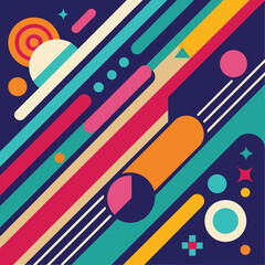 Abstract line shapes concept design background. Abstract Colorful Background. Abstract shapes background. Abstract colored background. Vector illustration stock illustration