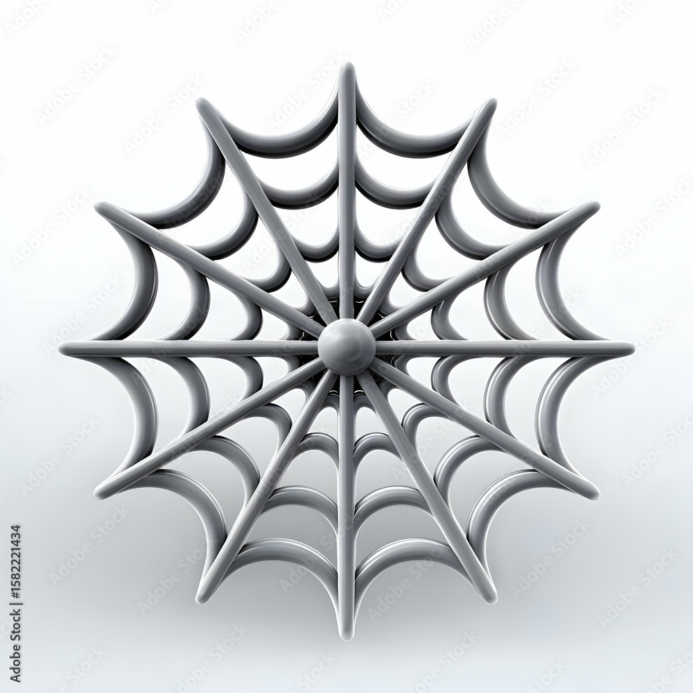 Poster a detailed and artistic representation of a spider web, showcasing intricate designs and patterns. p
