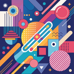 Abstract line shapes concept design background. Abstract Colorful Background. Abstract shapes background. Abstract colored background. Vector illustration stock illustration