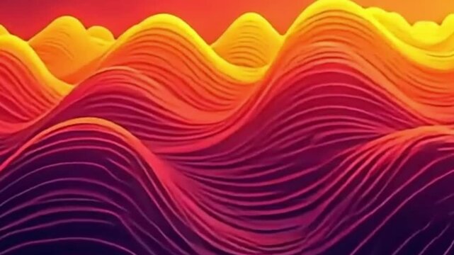 zigzag wave motion background, seamless retro vector loop, fast diagonal motion graphic, colorful abstract motion design, red yellow purple vector waves, rave style animated background, vinyl inspired