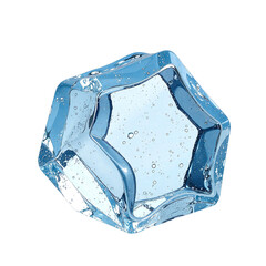 Ice chunk clear cold isolated, Frozen winter natural object, Transparent element, Organic water crystal, Seasonal design piece