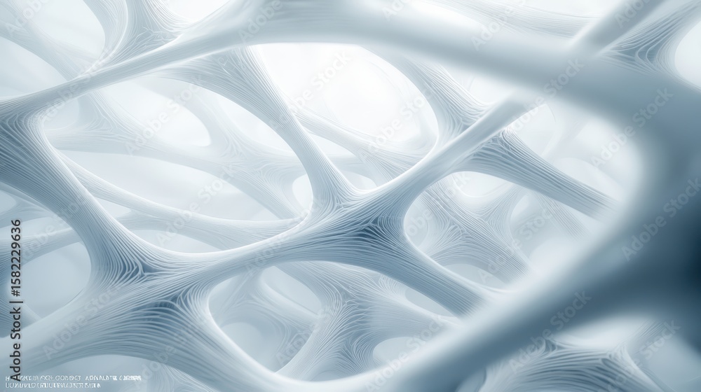 Poster engineer design construction concept. abstract organic patterns create a textured light blue backgro