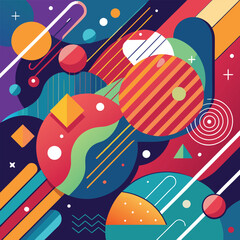 Abstract line shapes concept design background. Abstract Colorful Background. Abstract shapes background. Abstract colored background. Vector illustration stock illustration