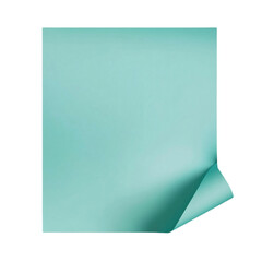 Teal paper page curl abstract design elegant background