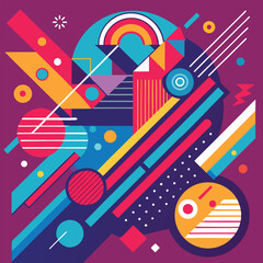 Abstract line shapes concept design background. Abstract Colorful Background. Abstract shapes background. Abstract colored background. Vector illustration stock illustration