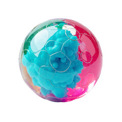 Stress ball isolated, Transparent squishy toy, Compact therapy gadget, Fun fidget object, Office stress tool, Squeezable hand unit, Colorful ball piece