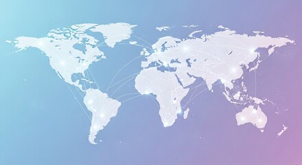 Abstract Global Network Connection Map Background