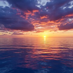 Obraz premium 海上の彩雲