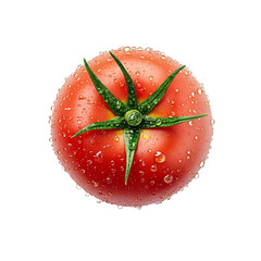 Juicy Red Tomato Fresh from the Garden Water Droplets Sparkling Delightful