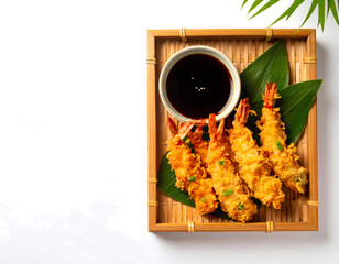 Tempura Authentic Tempura Dish on Plate