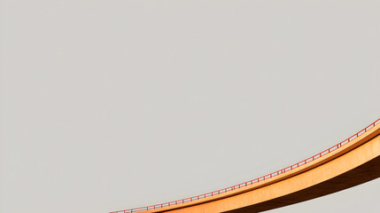 Naklejka premium Curved highway overpass against a pale sky 