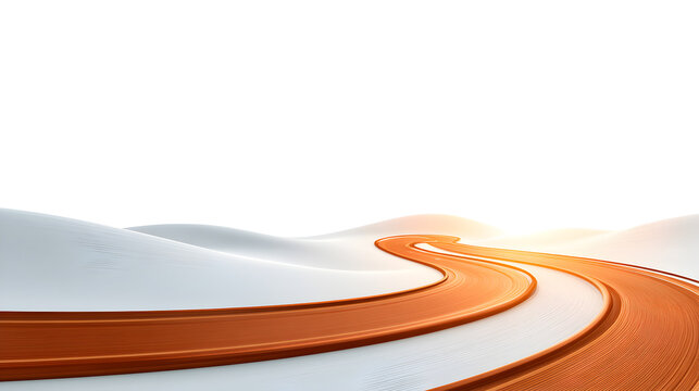 winding road and sunlight The curved road leads the eye, inviting exploration and promising new adventures