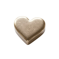 Fototapeta premium 3D rendered heart, light beige color