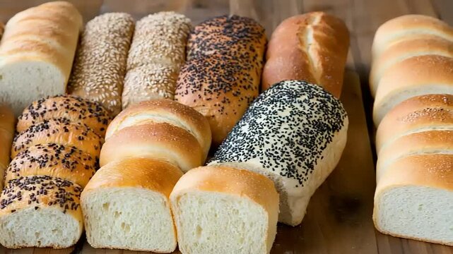 Assorted loaves of bread