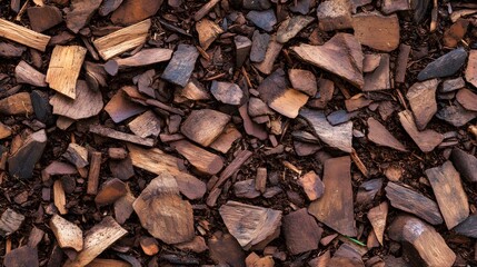 Brown Dyed Bark Nuggets Wood Mulch Texture brown mulch