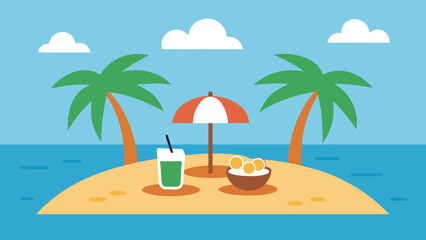 Obraz premium tropical beach with palm trees