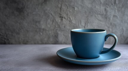 Minimalist still life featuring elegant teacup and saucer simplicity. AI generated.