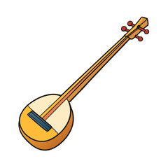 Shamisen Vector Style Traditional Instrument
