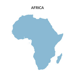 Territory of Africa continent in flat style isolated on white background. Vector clipart.