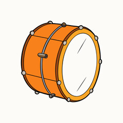 Bass Drum Vector Design on White Background