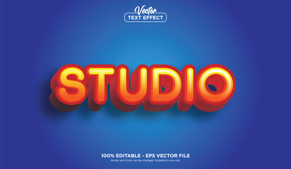 STUDIO text effect, minimalistic style EPS Vector editable text effect.